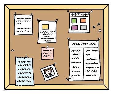 Aushänge in der Hochschule oder der Mensa