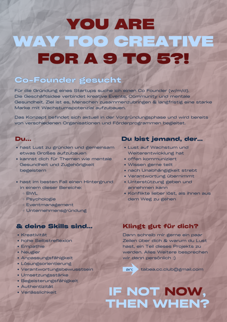 CO FOUNDER gesucht