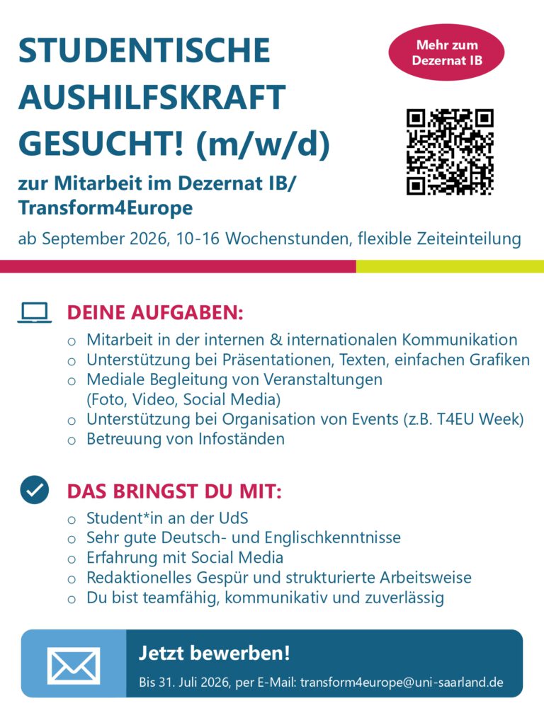 Studentische Aushilfe gesucht